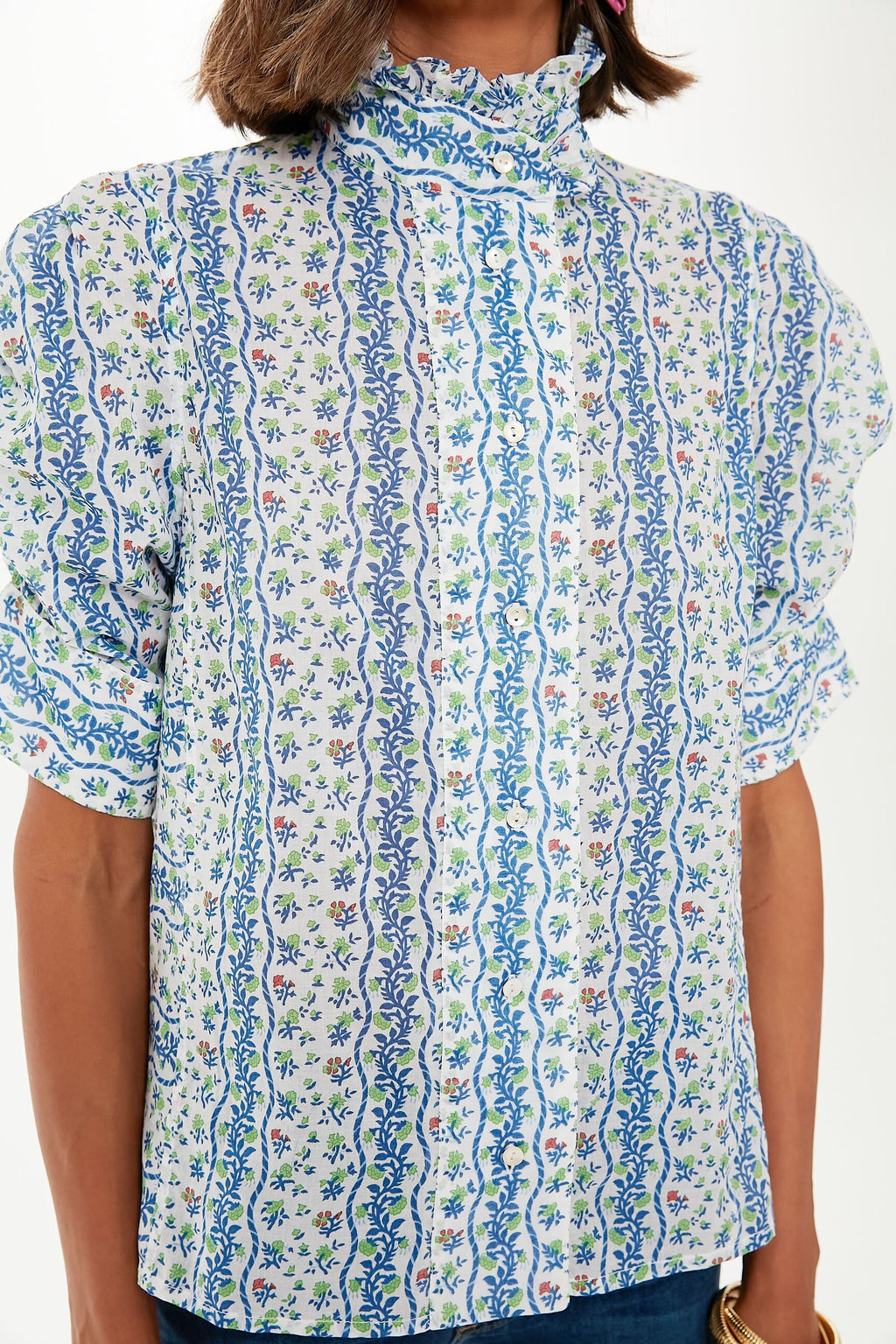 Green Floral Vita Blouse