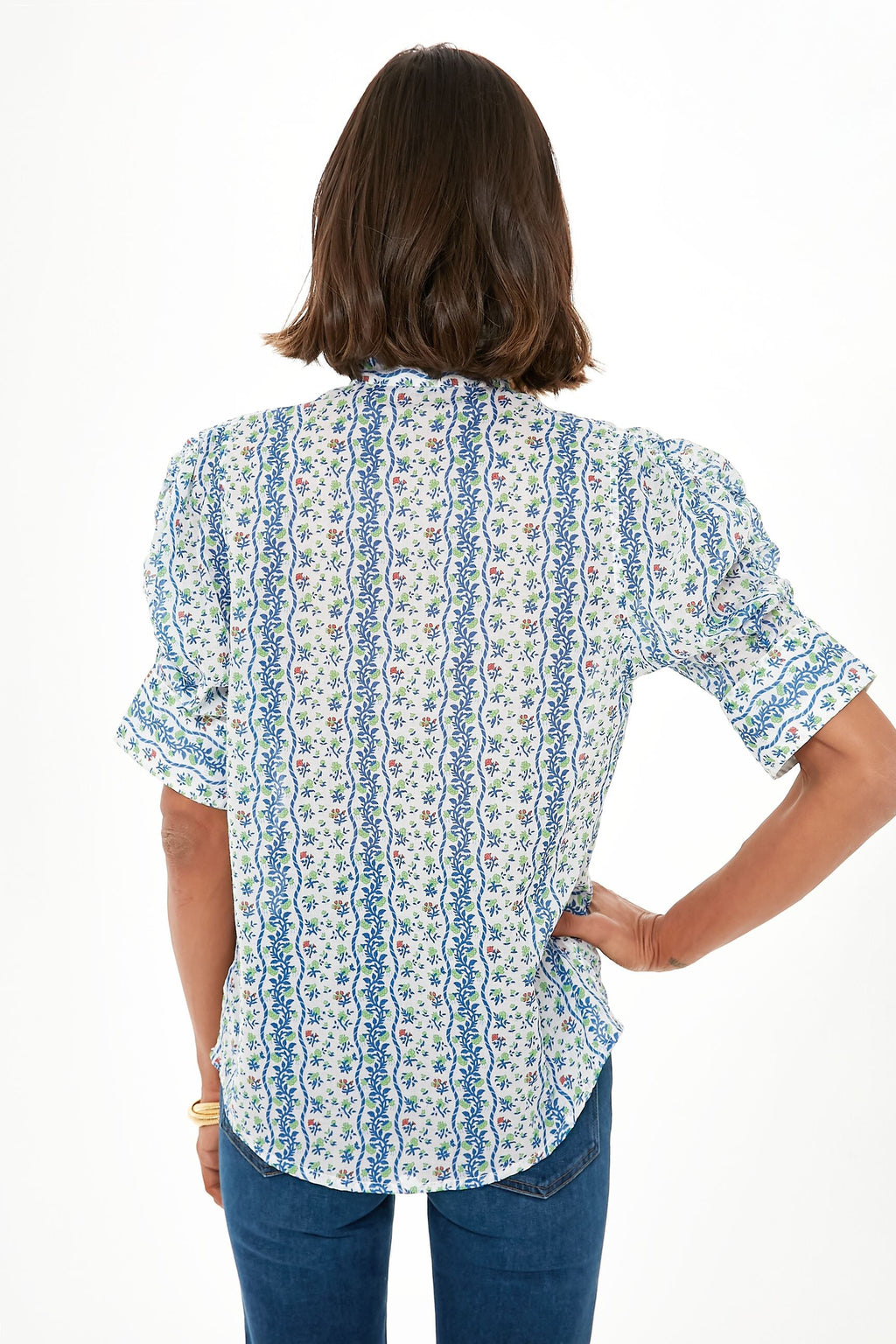 Green Floral Vita Blouse
