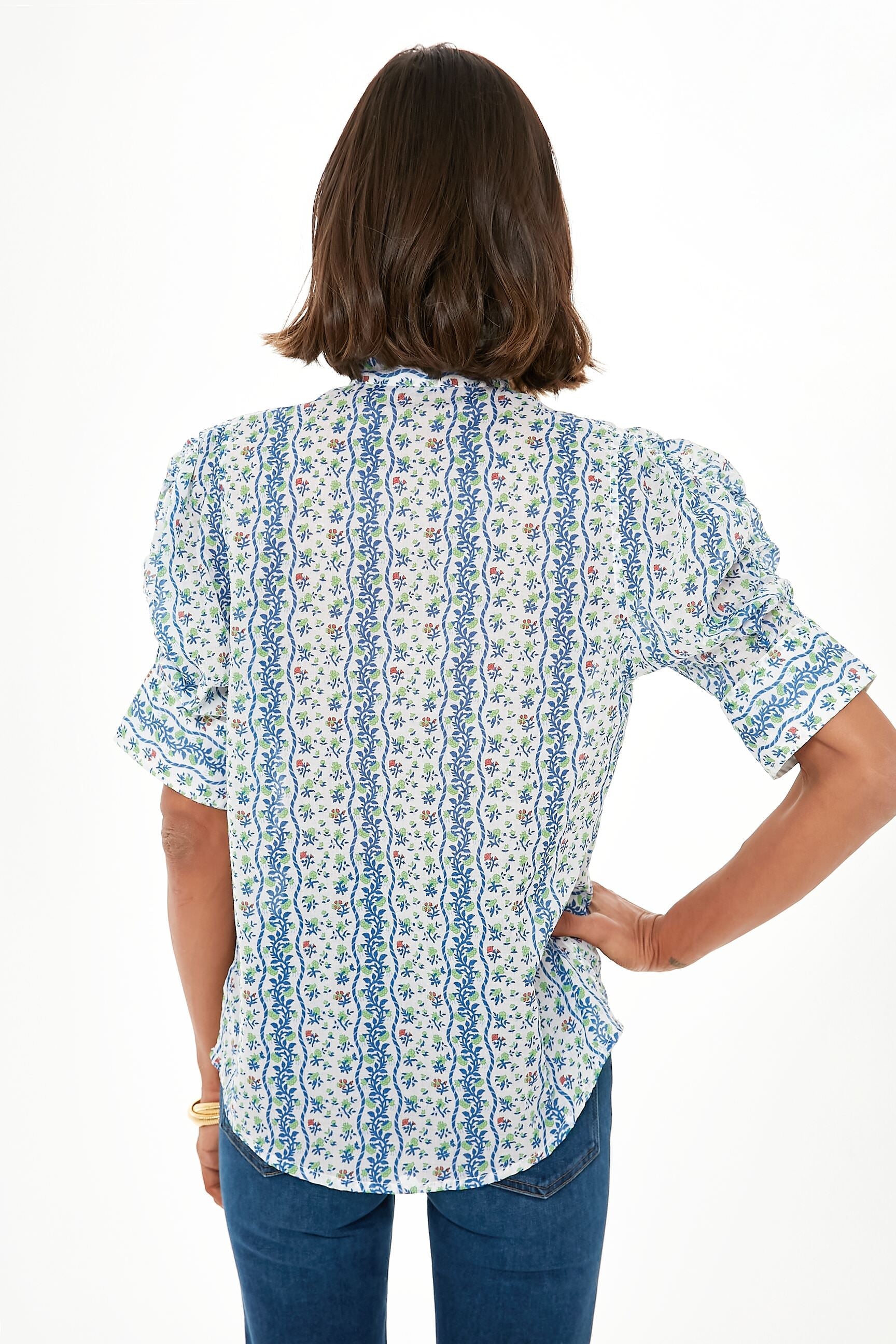 Green Floral Vita Blouse