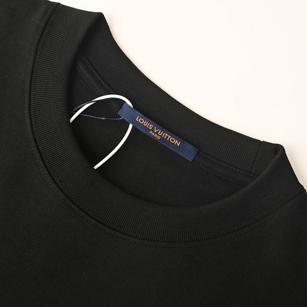 Louis Vuitton Gradient Shoulder-Letter Short-Sleeve T-Shirt
