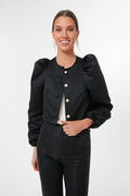 Black Mystery Puff Jacket