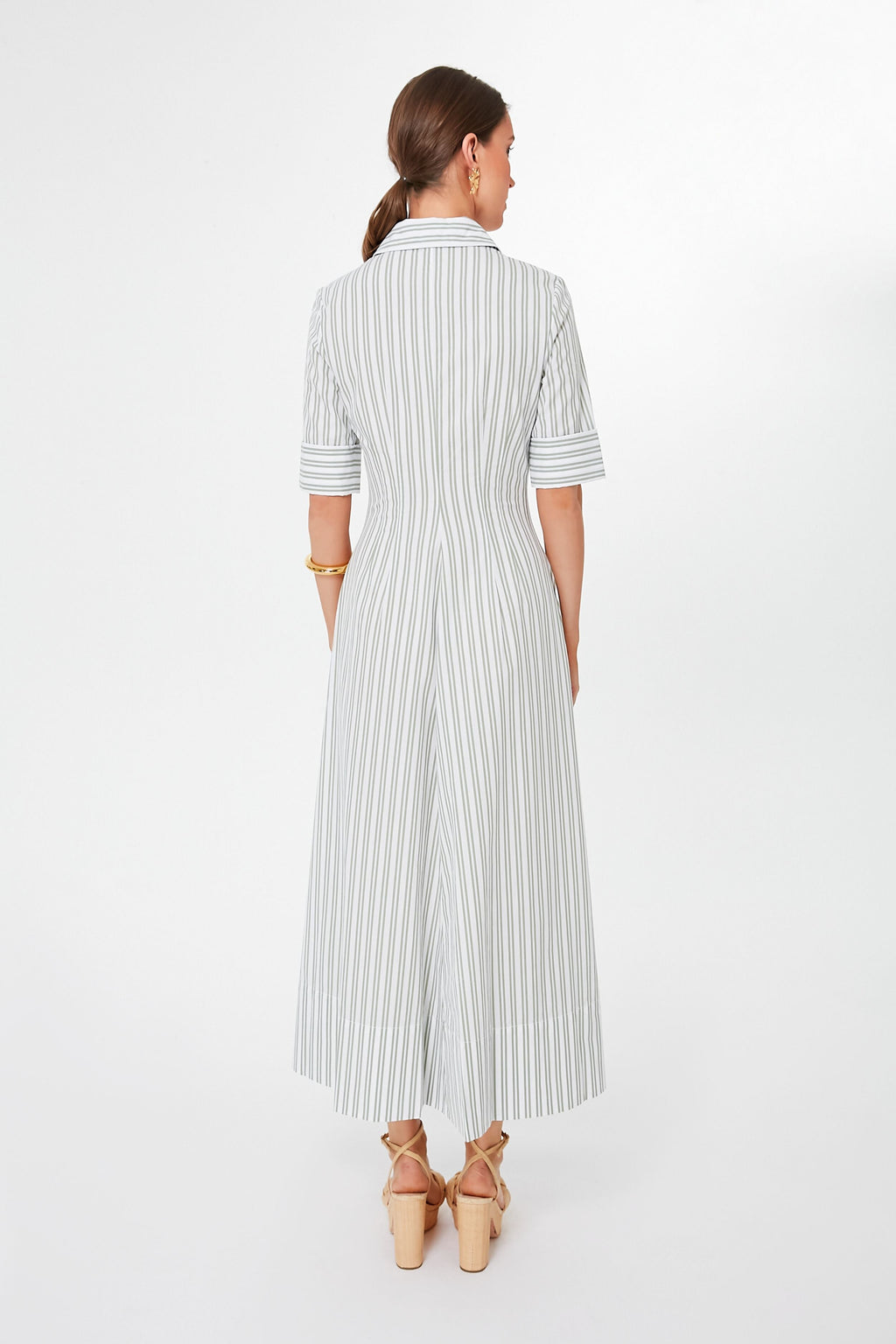 Moss Stripe Maxi Joan Dress