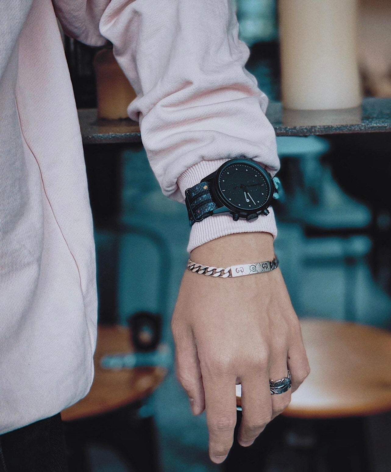 Double Gucci Ghost Chain Bracelet