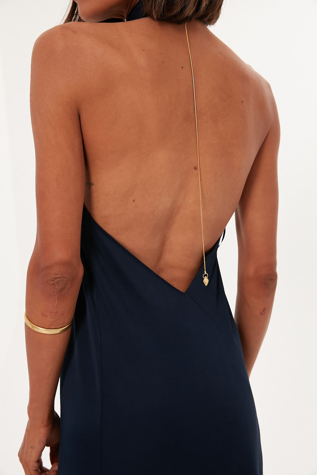 Navy Blue Crocus Maxi Dress