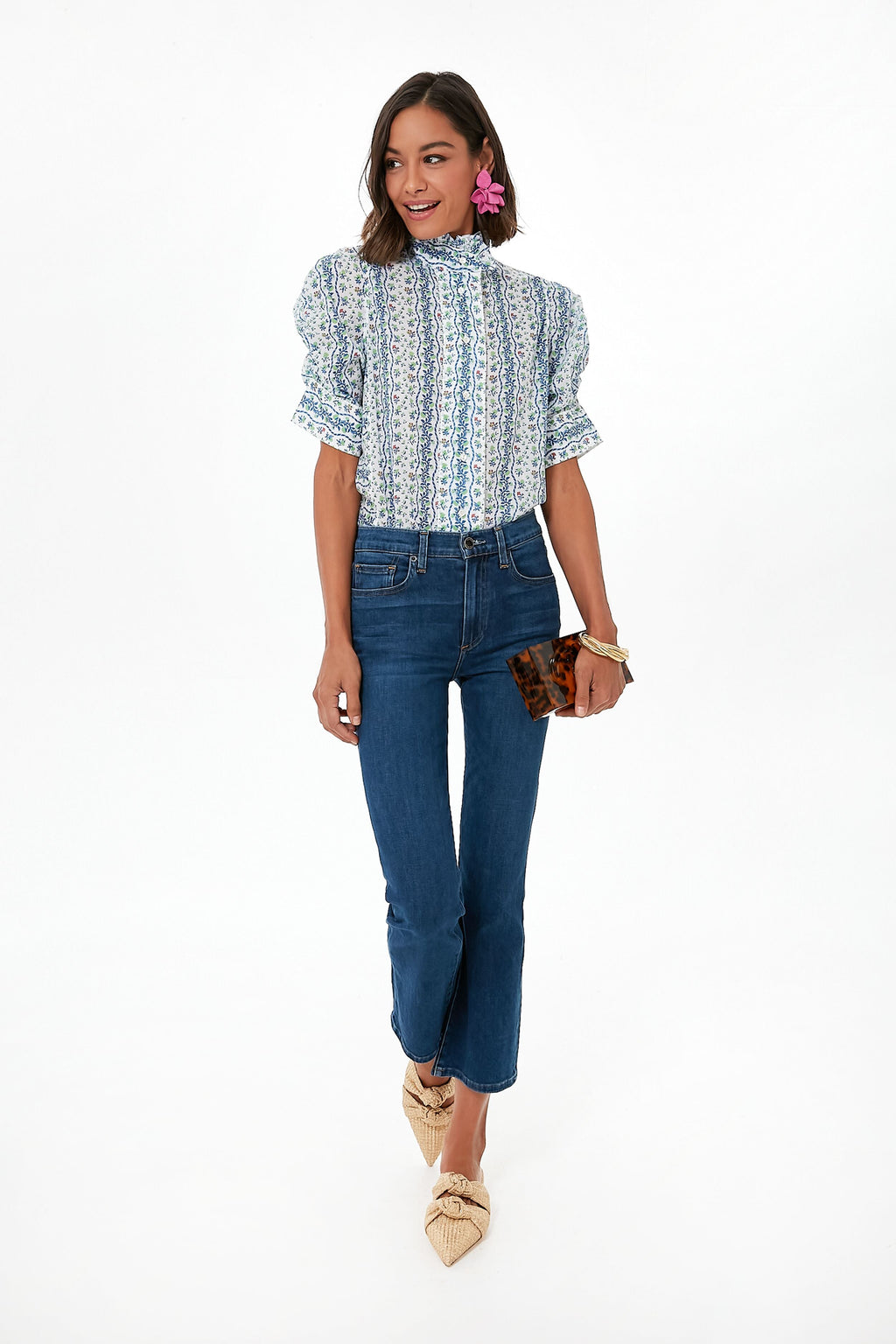 Green Floral Vita Blouse