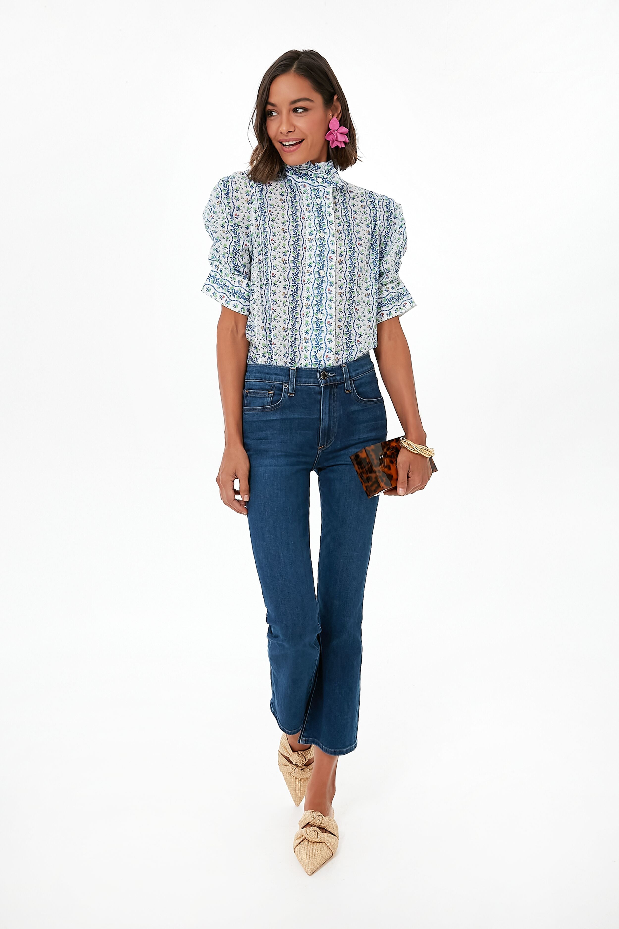 Green Floral Vita Blouse