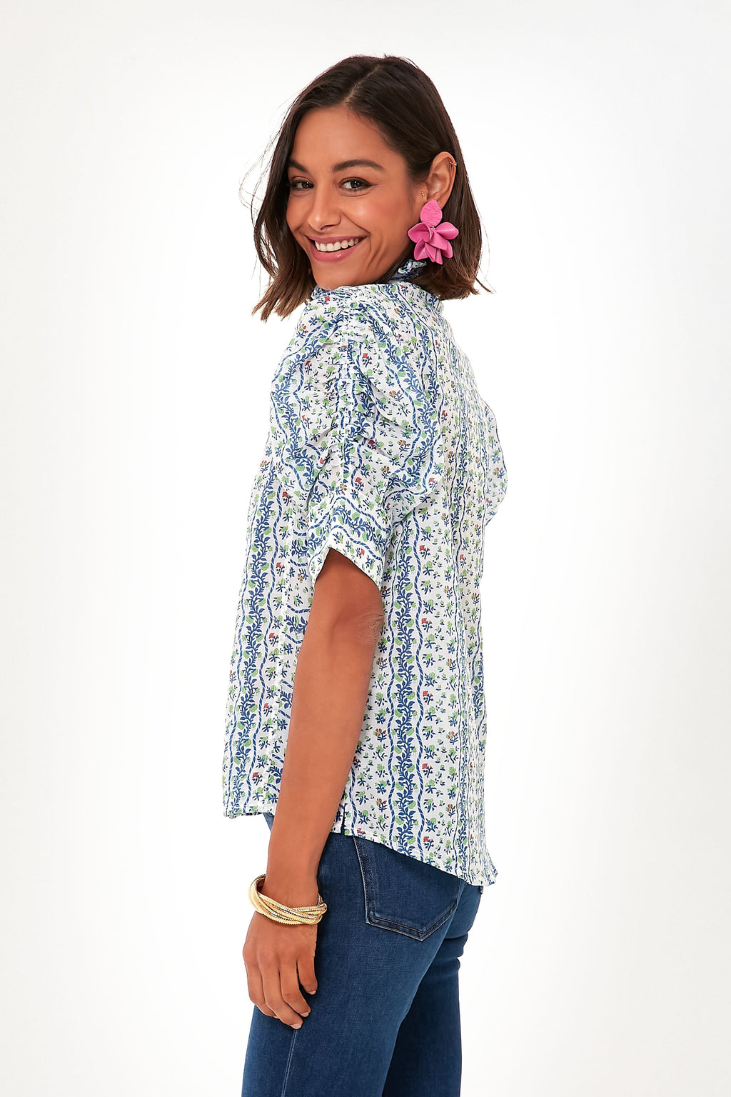 Green Floral Vita Blouse