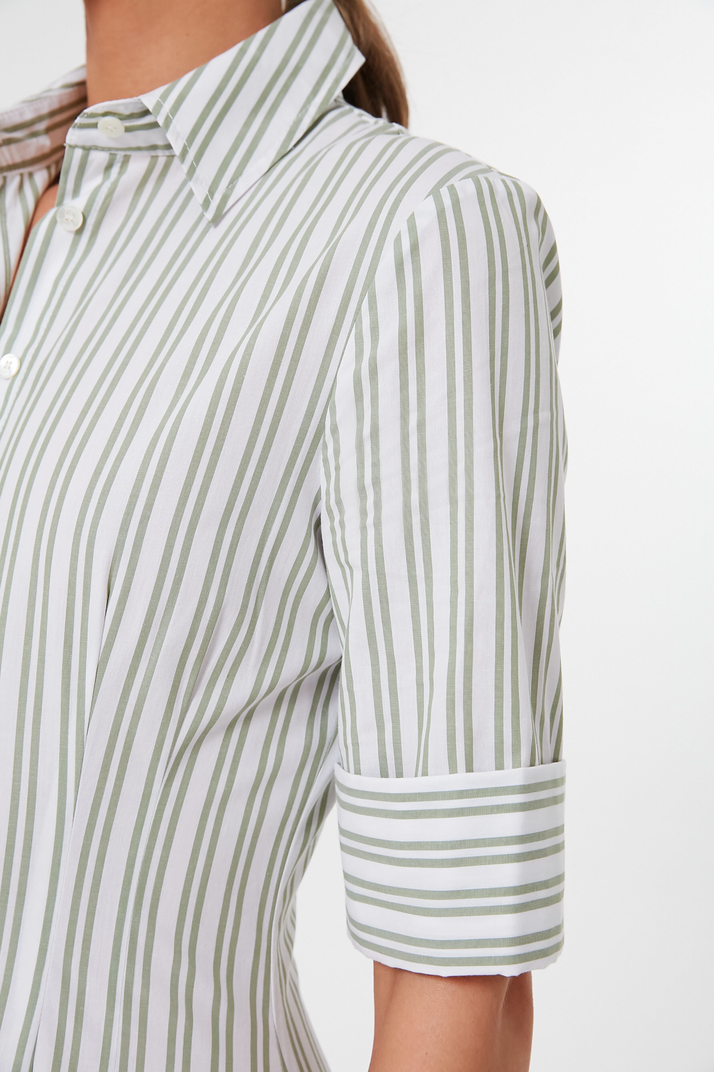 Moss Stripe Maxi Joan Dress